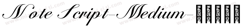 Note Script-Medium字体转换